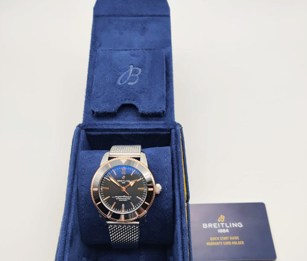  Shop Authentic Breitling Superocean Heritage B20 Automatic 44 Black Dial Silver Mesh Bracelet Watch for Men - UB2030121B1A1 - Luxxuri