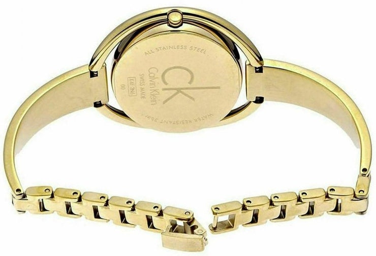  Shop Authentic Calvin Klein Impetuous White Dial Gold Steel Strap Watch for Women - K4F2N516 - Luxxuri