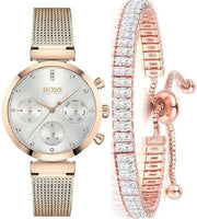 Shop Authentic Hugo Boss Flawless White Dial Gold Mesh Bracelet Watch for Women - 1502553 - Luxxuri