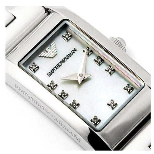  Shop Authentic Emporio Armani Donna Mother Of Pearl White Dial Silver Steel Strap Watch for Women - AR3167 - Luxxuri
