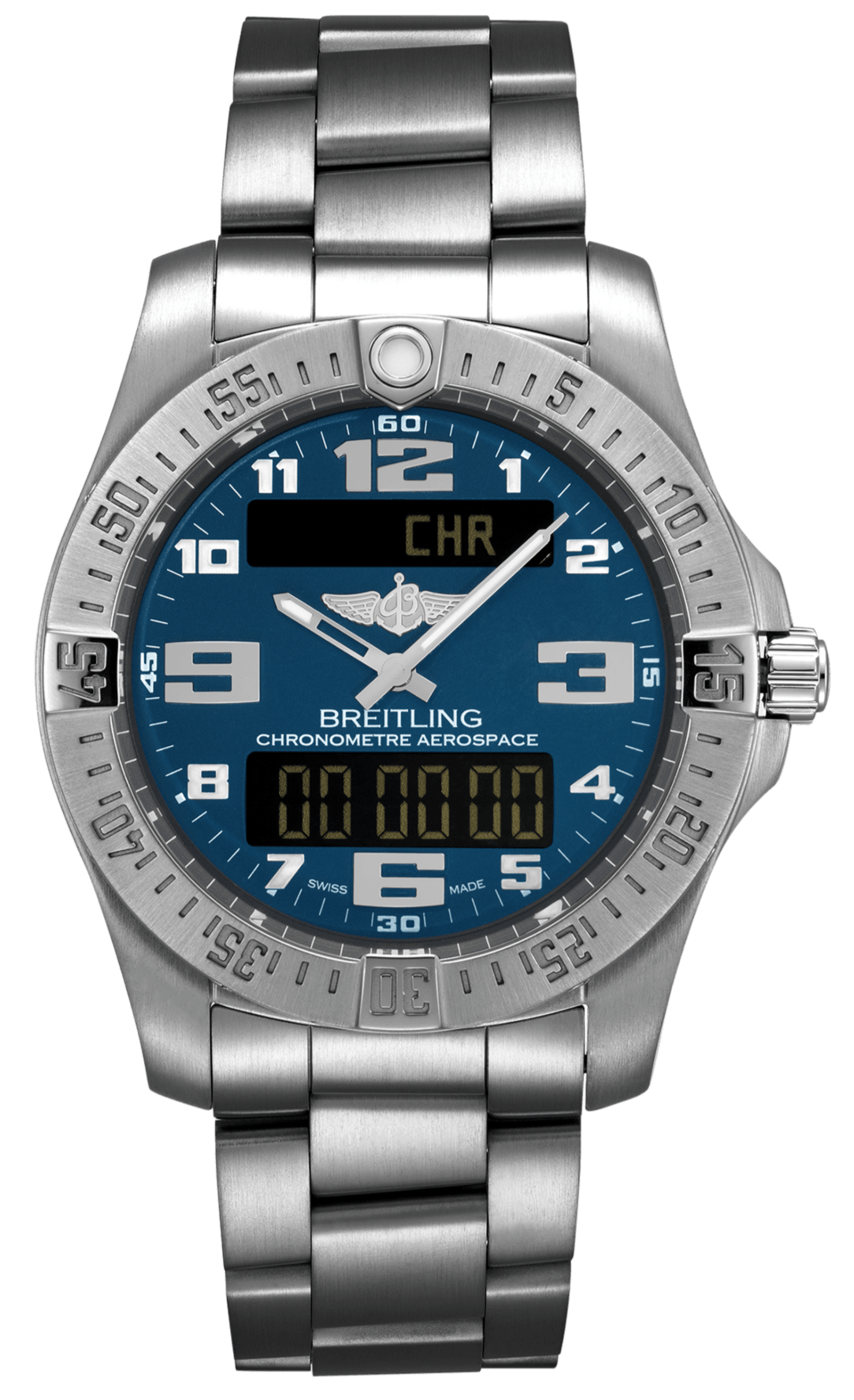  Shop Authentic Breitling Aerospace Evo Blue Dial Silver Steel Strap Watch for Men - E79363101C1E1 - Luxxuri