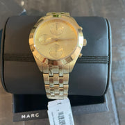  Shop Authentic Marc Jacobs Peeker Chronograph Gold Dial Gold Steel Strap Watch for Women - MBM3393 - Luxxuri