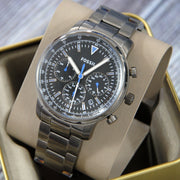  Shop Authentic Fossil Goodwin Chrono Analog Black Dial Grey Steel Strap Watch for Men - FS5518 - Luxxuri