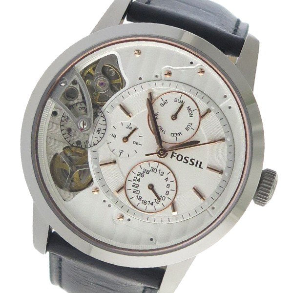  Shop Authentic Fossil Townsman Twist Multifunction White Dial Black Leather Strap Watch for Men - ME1164 - Luxxuri