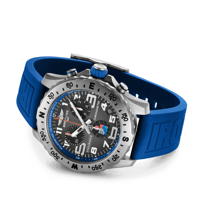  Shop Authentic Breitling Endurance Pro Ironman World Championship Grey Dial Blue Rubber Strap Watch for Men - E823103A1M1S1 - Luxxuri
