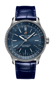  Shop Authentic Breitling Navitimer Automatic 35 Blue Dial Blue Leather Strap Watch for Men - A17395161C1P1 - Luxxuri