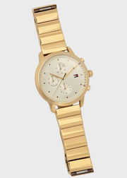  Shop Authentic Tommy Hilfiger Blake White Dial Gold Steel Strap Watch for Women - 1781905 - Luxxuri