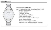  Shop Authentic Emporio Armani Classic Luigi Quartz Silver Dial Silver Steel Strap Watch For Men - AR1854 - Luxxuri
