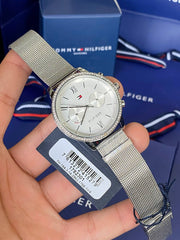  Shop Authentic Tommy Hilfiger Blake Diamonds Silver Dial Silver Mesh Bracelet Watch for Women - 1782301 - Luxxuri