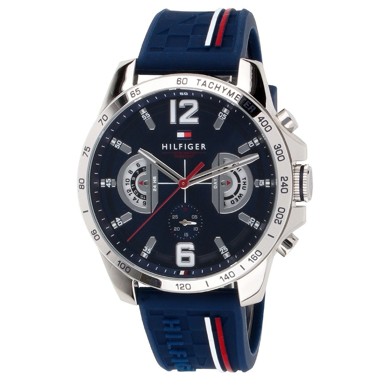  Shop Authentic Tommy Hilfiger Decker Blue Dial Blue Rubber Strap Watch for Men - 1791476 - Luxxuri