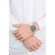  Shop Authentic Emporio Armani Kappa Quartz Black Dial Two Tone Mesh Bracelet Watch For Men - AR11228 - Luxxuri
