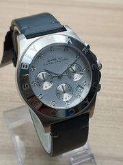  Shop Authentic Marc Jacobs Blade Chronograph White Dial Black Leather Strap Watch for Women - MBM1189 - Luxxuri