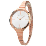  Shop Authentic Calvin Klein Lively White Dial Rose Gold Steel Strap Watch for Women - K4U23626 - Luxxuri