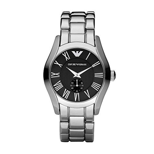  Shop Authentic Emporio Armani Valente Black Dial Silver Steel Strap Watch For Men - AR0680 - Luxxuri