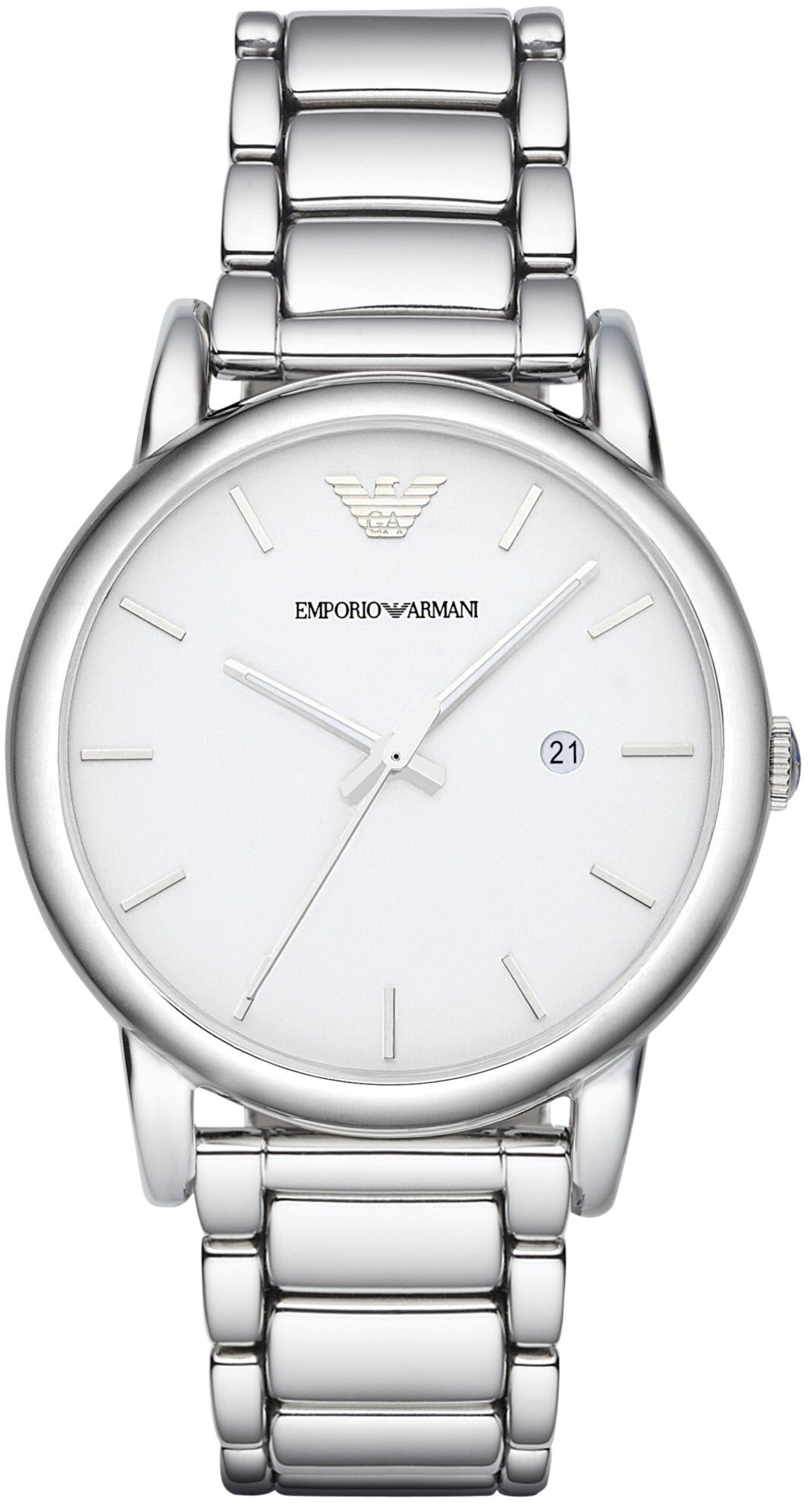  Shop Authentic Emporio Armani Classic Luigi Quartz Silver Dial Silver Steel Strap Watch For Men - AR1854 - Luxxuri