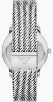  Shop Authentic Emporio Armani Minimalist Quartz Blue Dial Silver Steel Strap Watch For Men - AR11571 - Luxxuri