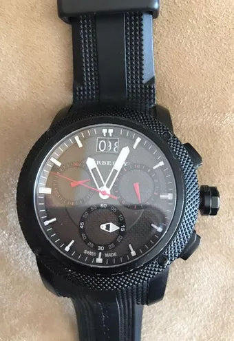  Shop Authentic Burberry The Endurance Chronograph Black Dial Black Rubber Strap Watch For Men - BU9802 - Luxxuri