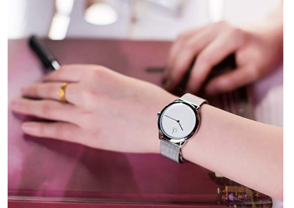  Shop Authentic Calvin Klein Minimal White Dial Silver Mesh Bracelet Watch for Women - K3M2212Y - Luxxuri
