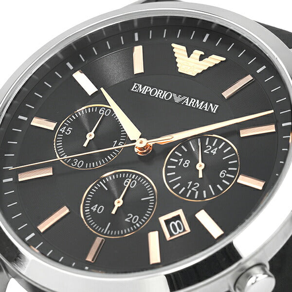  Shop Authentic Emporio Armani Giovanni Analog Black Dial Black Leather Strap Watch For Men - AR11431 - Luxxuri