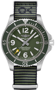 Shop Authentic Breitling Superocean Automatic 44mm Outerknown Green Dial Green Nylon Strap Watch for Men - A17367A11L1W1 - Luxxuri