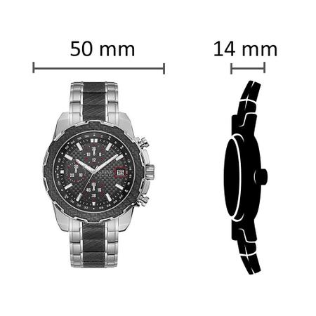 Shop Authentic Guess Octane Chronograph Black Dial Two Tone Steel Strap Watch for Men - W1046G1 - Luxxuri