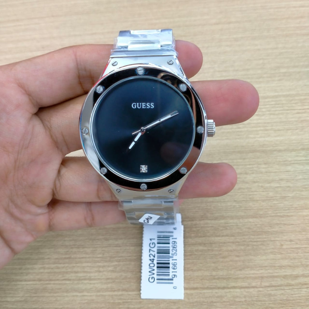 Shop Authentic Guess Scope Black Dial Silver Steel Strap Watch for Men - GW0427G1 - Luxxuri