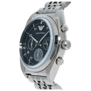  Shop Authentic Emporio Armani Franco Black Dial Silver Steel Strap Watch For Men - AR0373 - Luxxuri