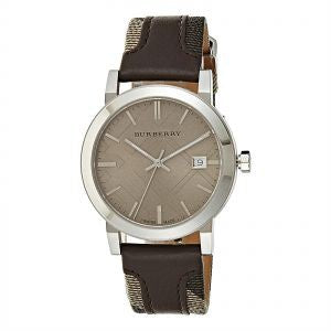  Shop Authentic Burberry The City Grey Dial Leather Strap Watch for Men - BU9020 - Luxxuri