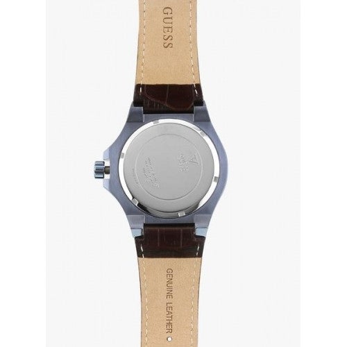  Shop Authentic Guess Force Quartz Brown Dial Brown Leather Strap Watch For Men - W0674G5 - Luxxuri
