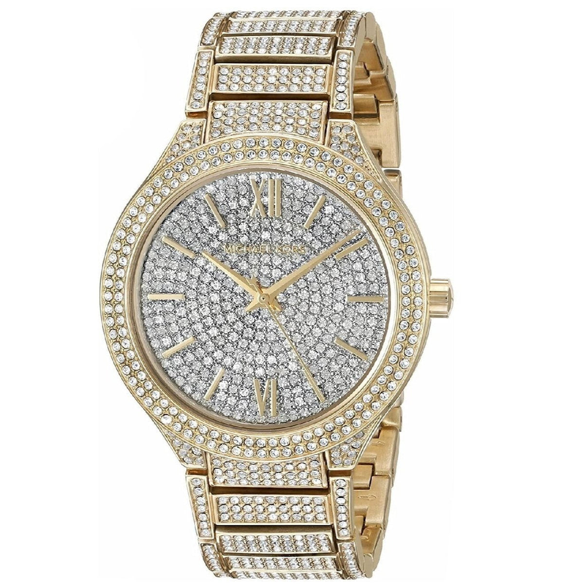  Shop Authentic Michael Kors Kerry Crystals Gold Dial Gold Steel Strap Watch For Women - MK3360 - Luxxuri