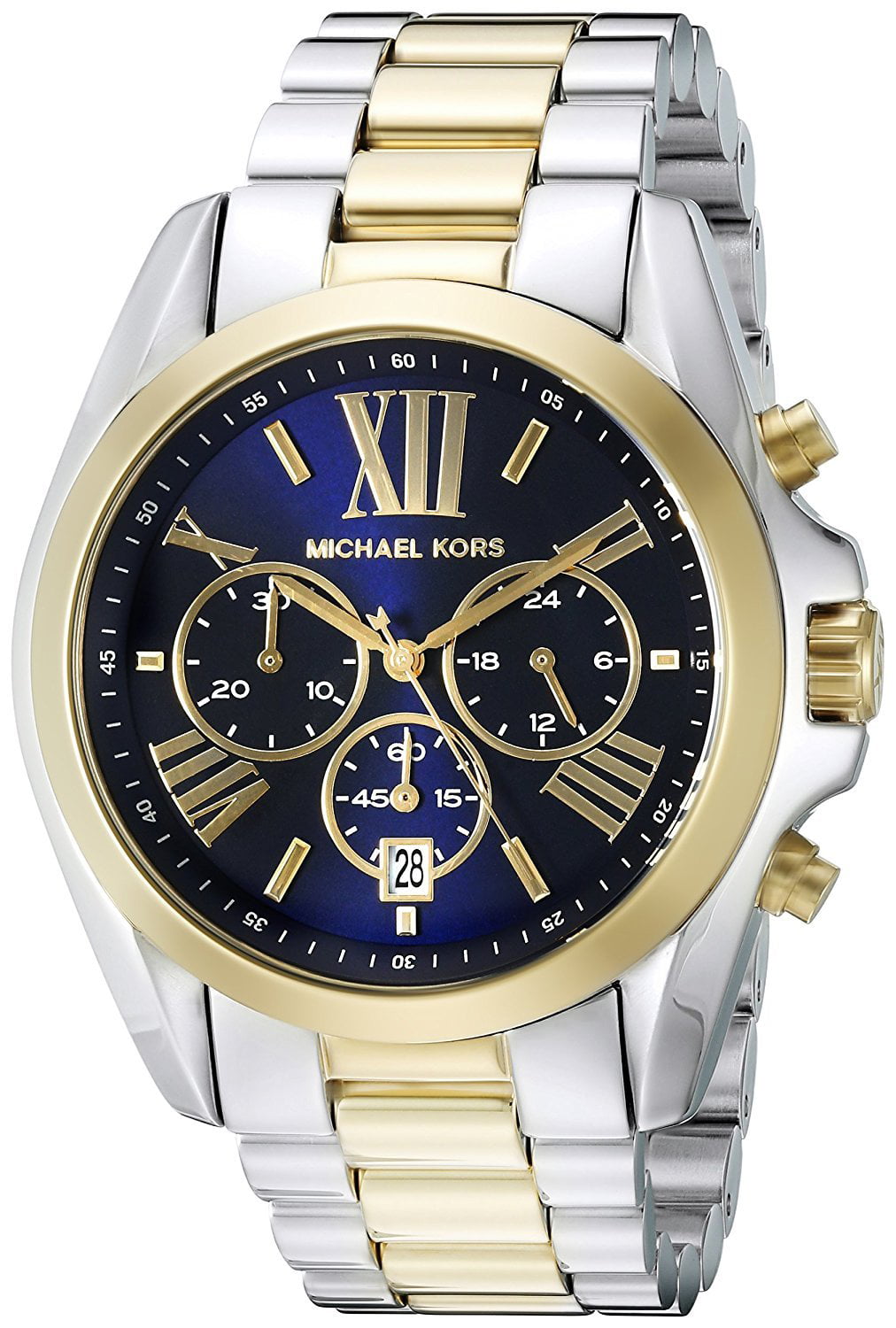  Shop Authentic Michael Kors Bradshaw Blue Dial Two Tone Steel Strap Watch for Women - MK5976 - Luxxuri