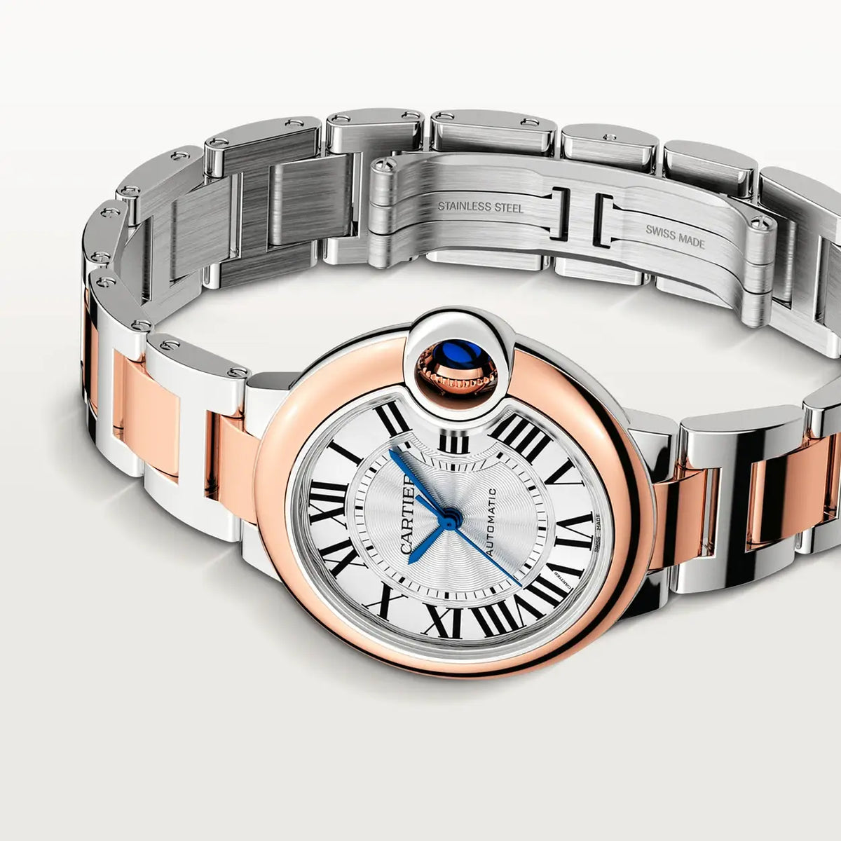  Shop Authentic Cartier Ballon Bleu de Cartier Silver Dial Two Tone Steel Strap Watch for Women - W2BB0032 - Luxxuri