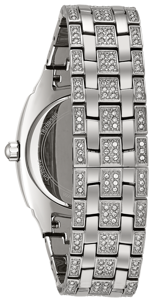  Shop Authentic Bulova Crystal Collection Phantom Silver Dial Silver Steel Strap Watch for Men - 96C002 - Luxxuri