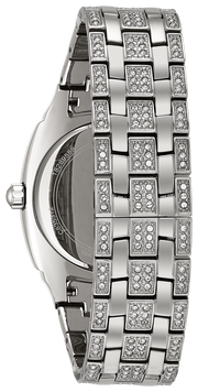  Shop Authentic Bulova Crystal Collection Phantom Silver Dial Silver Steel Strap Watch for Men - 96C002 - Luxxuri
