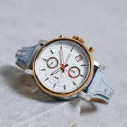  Shop Authentic Fossil Original Boyfriend White Dial Light Blue Leather Strap Watch for Women - ES4045 - Luxxuri