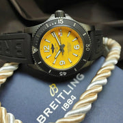  Shop Authentic Breitling Superocean Automatic 46mm Yellow Dial Black Rubber Strap Watch for Men - M17368D71I1S1 - Luxxuri