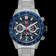  Shop Authentic Tag Heuer Carrera Chronograph Blue Dial Silver Steel Strap Watch for Men - CBG2A11.BA0654 - Luxxuri