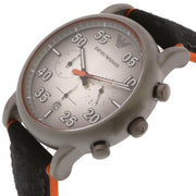  Shop Authentic Emporio Armani Chronograph Quartz Grey Dial Black Leather Strap Watch For Men - AR11174 - Luxxuri