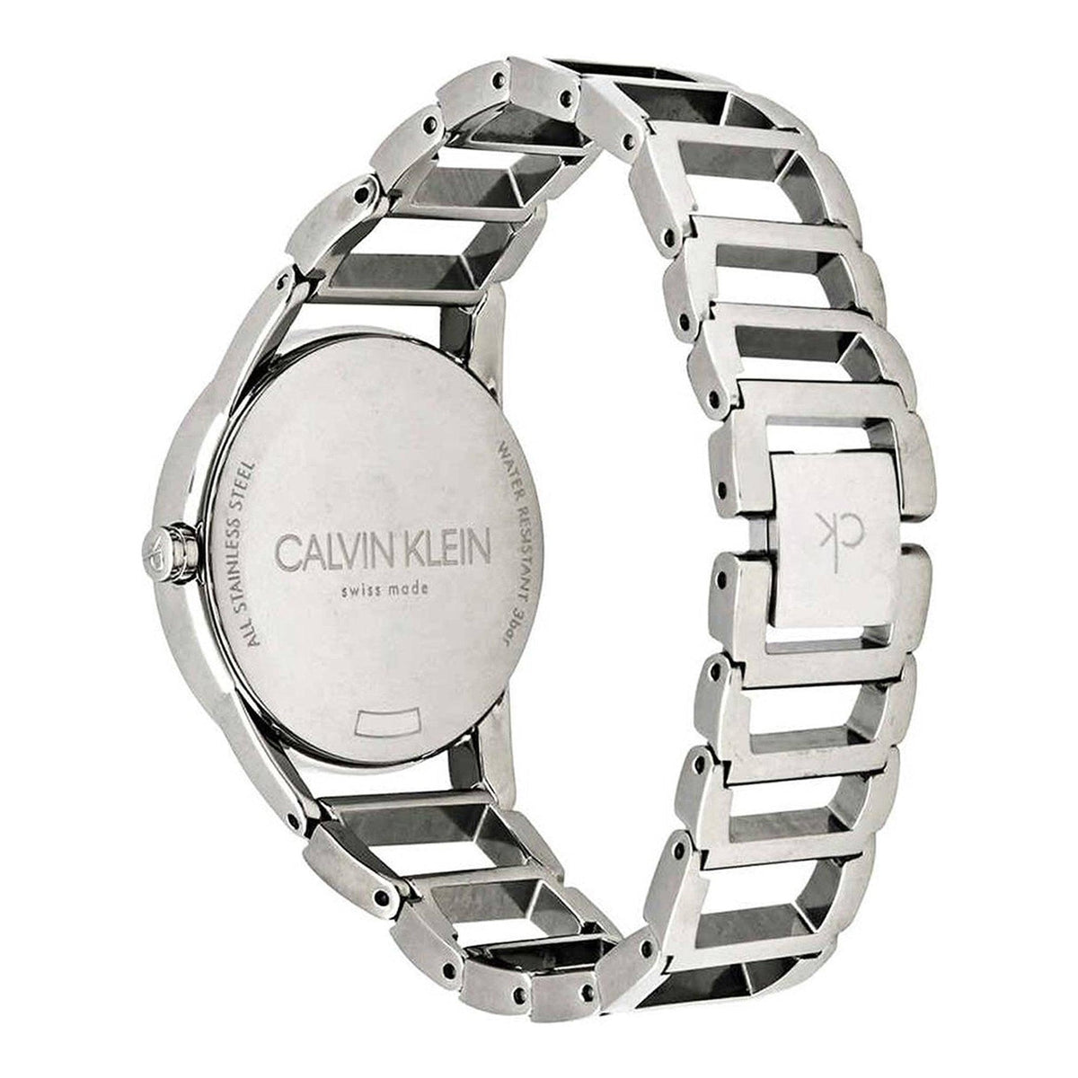  Shop Authentic Calvin Klein Stately Silver Dial Silver Steel Strap Watch for Women - K3G2312W - Luxxuri