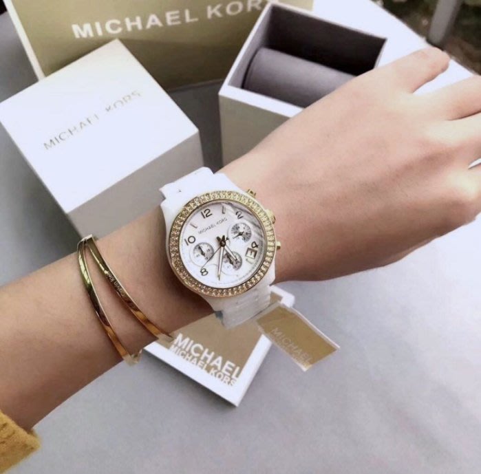  Shop Authentic Michael Kors Runway White Dial White Steel Strap Watch for Women - MK5237 - Luxxuri