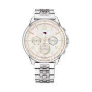  Shop Authentic Tommy Hilfiger Harper Chronograph White Dial Silver Steel Strap Watch For Women - 1782222 - Luxxuri