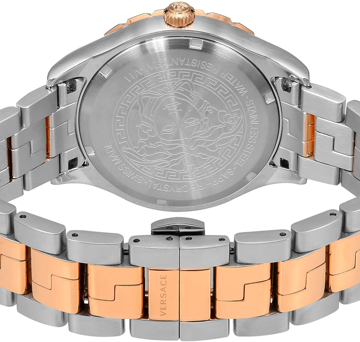  Shop Authentic Versace Hellenyium GMT Green Dial Two Tone Steel Strap Watch for Men - V11050015 - Luxxuri