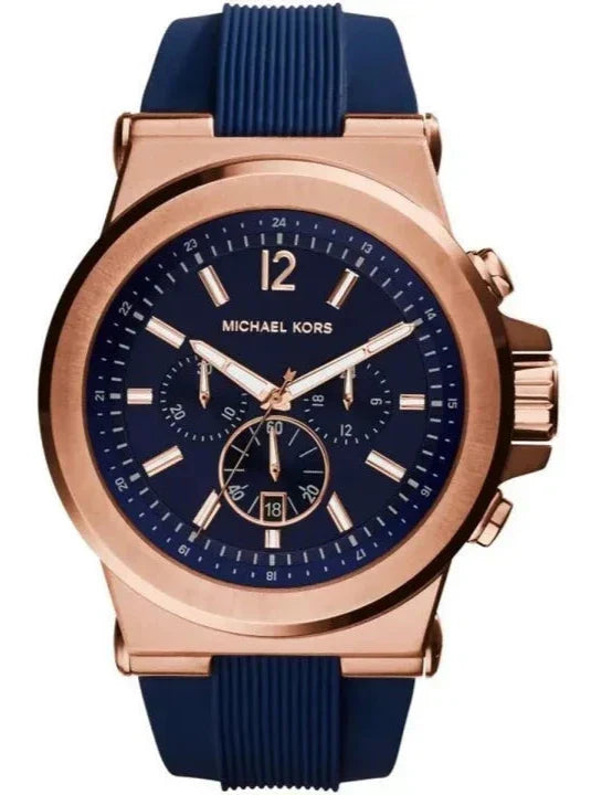  Shop Authentic Michael Kors Dylan Blue Dial Blue Rubber Strap Watch for Men - MK8295 - Luxxuri