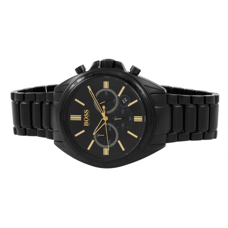  Shop Authentic Hugo Boss Driver Black Dial Black Steel Strap Watch for Men - 1513277 - Luxxuri