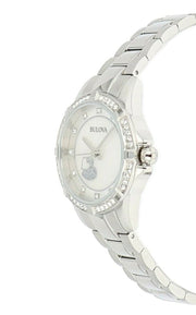  Shop Authentic Bulova Crystal Silver Dial Silver Steel Strap Watch for Women - 96L226 - Luxxuri