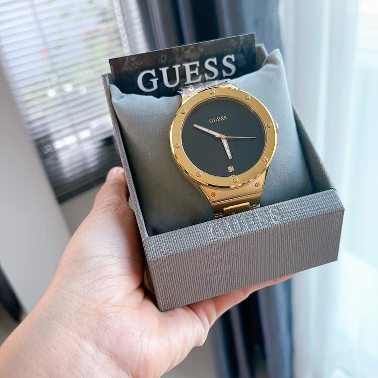  Shop Authentic Guess Scope Quartz Black Dial Gold Steel Strap Watch for Men - GW0427G2 - Luxxuri