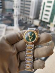  Shop Authentic Versace Virtus Quartz Green Dial Two Tone Steel Strap Watch For Women - VET300821 - Luxxuri