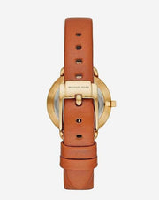  Shop Authentic Michael Kors Portia Quartz White Dial Brown Leather Strap Watch For Women - MK2734 - Luxxuri