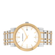  Shop Authentic Burberry Heritage White Dial Two Tone Stainless Steel Strap Watch for Men - BU1358 - Luxxuri