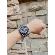  Shop Authentic Guess Navigator Chronograph Blue Dial Blue Rubber Strap Watch for Men - GW0264G4 - Luxxuri